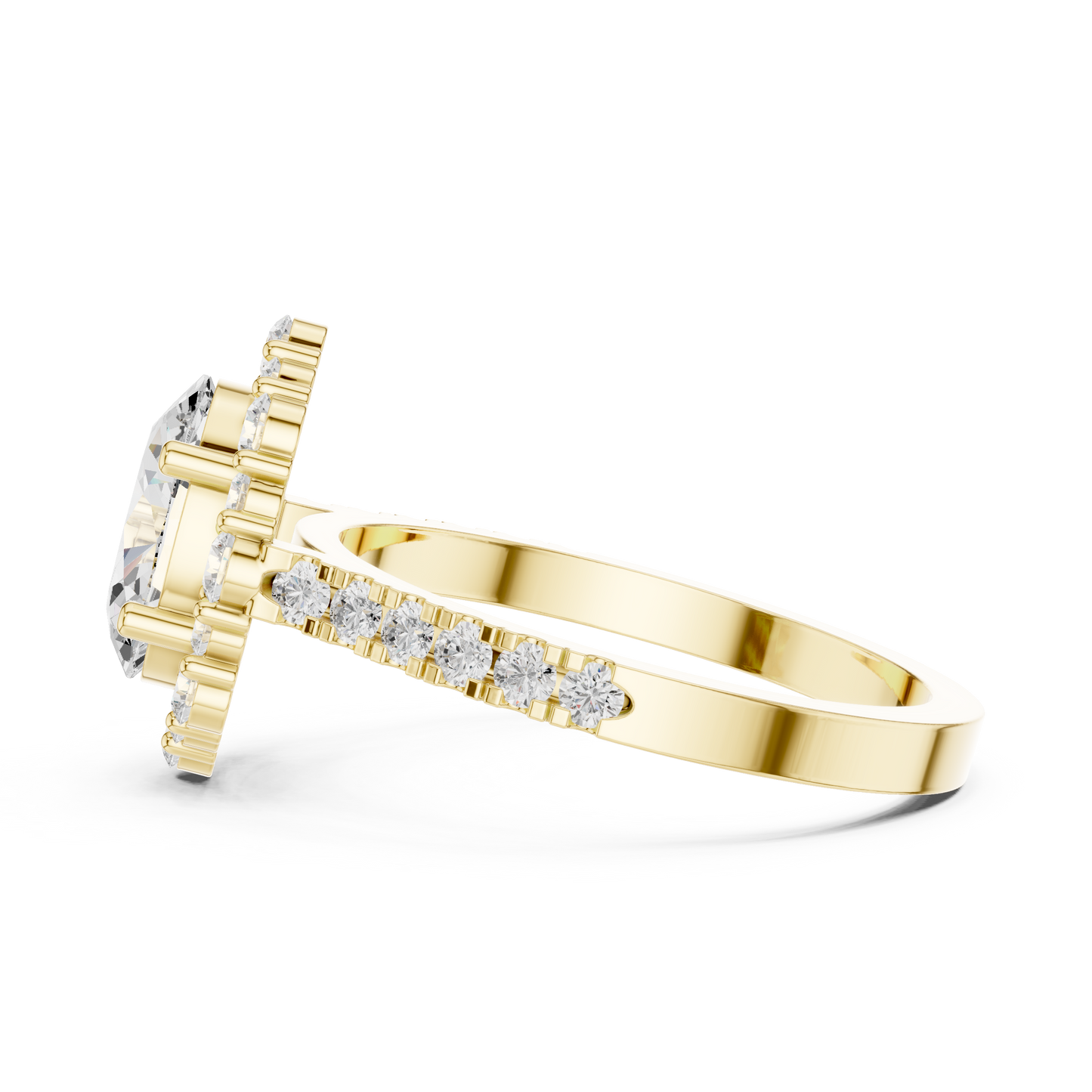Mixed Shape Lab Grown Diamond Halo Ring