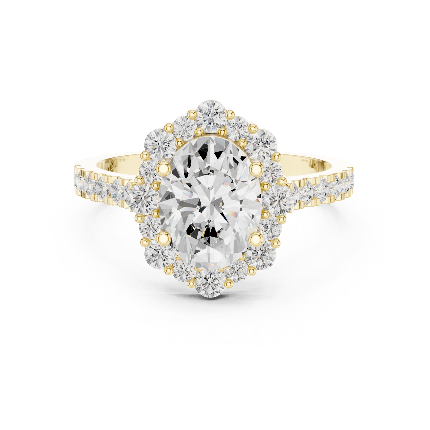 Mixed Shape Lab Grown Diamond Halo Ring