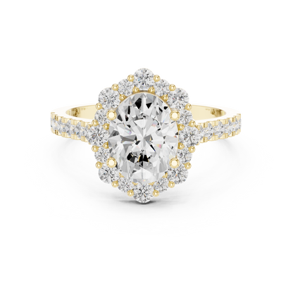 Mixed Shape Lab Grown Diamond Halo Ring