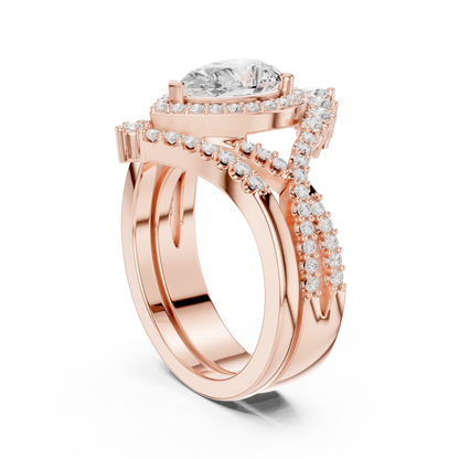 Mixed Shape Lab Grown Diamond Halo Ring