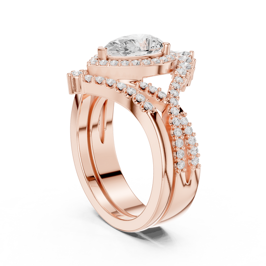 Mixed Shape Lab Grown Diamond Halo Ring