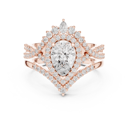 Mixed Shape Lab Grown Diamond Halo Ring