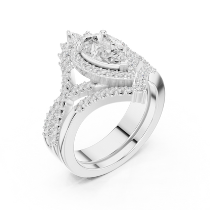Mixed Shape Lab Grown Diamond Halo Ring