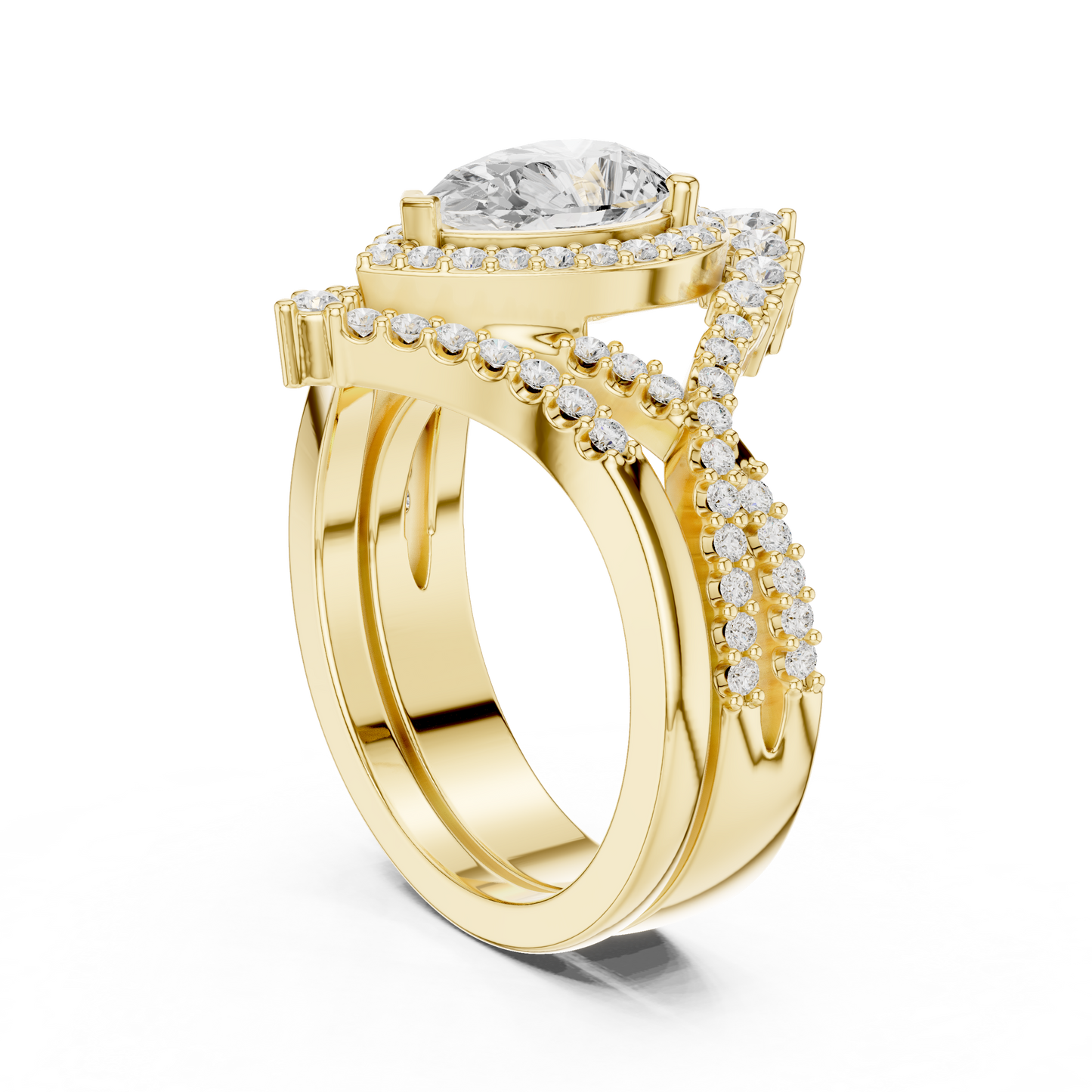 Mixed Shape Lab Grown Diamond Halo Ring
