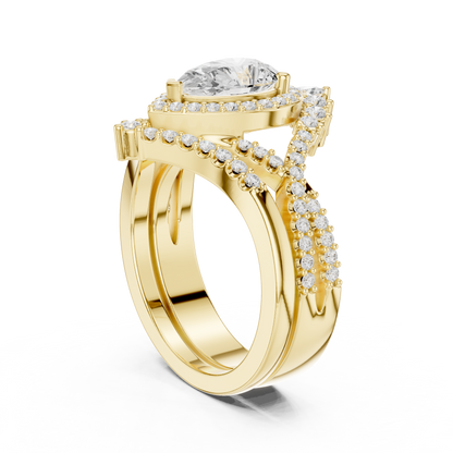 Mixed Shape Lab Grown Diamond Halo Ring