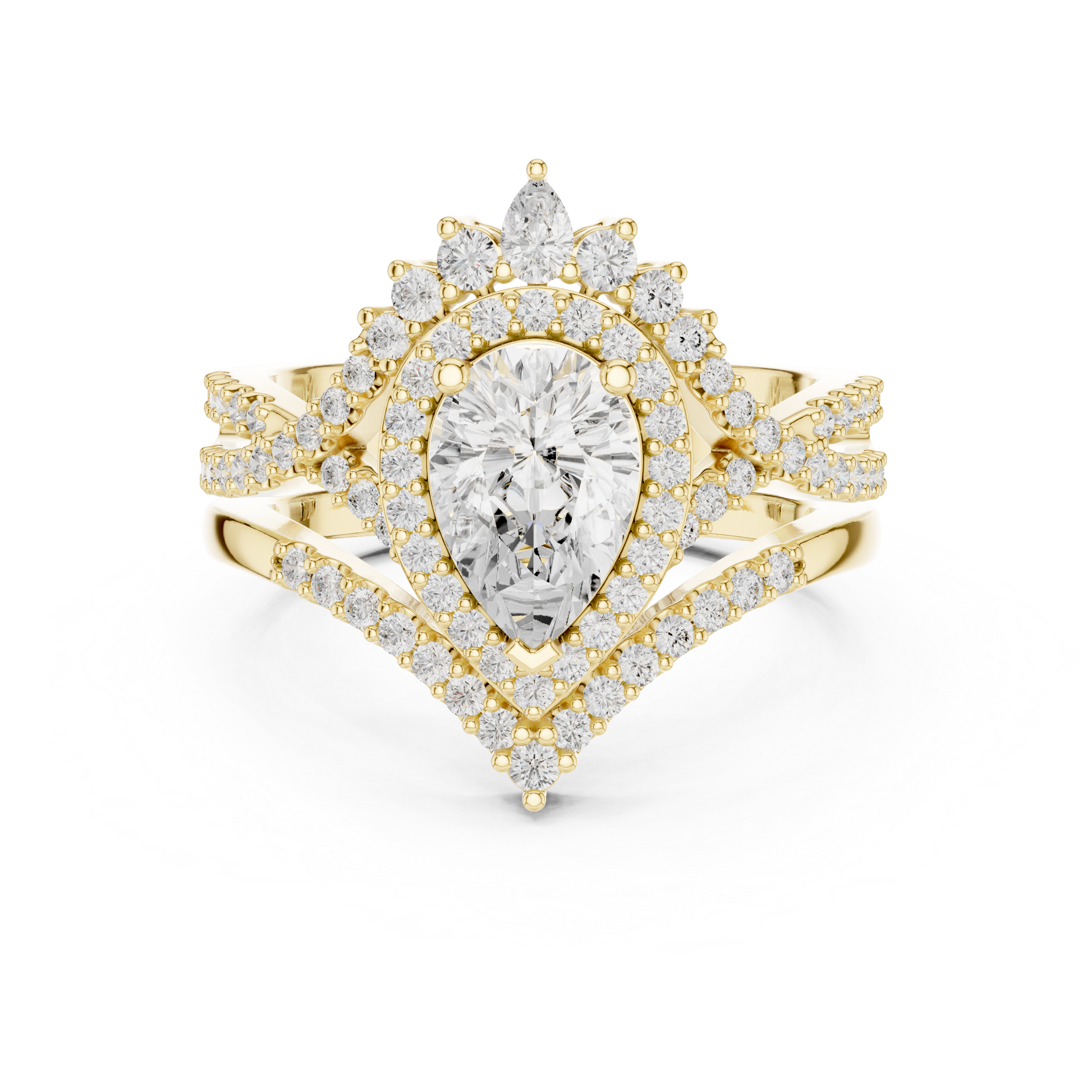 Mixed Shape Lab Grown Diamond Halo Ring