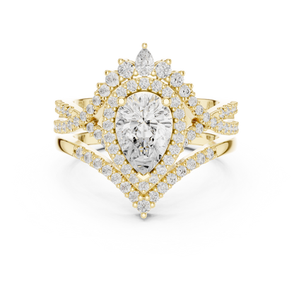 Mixed Shape Lab Grown Diamond Halo Ring