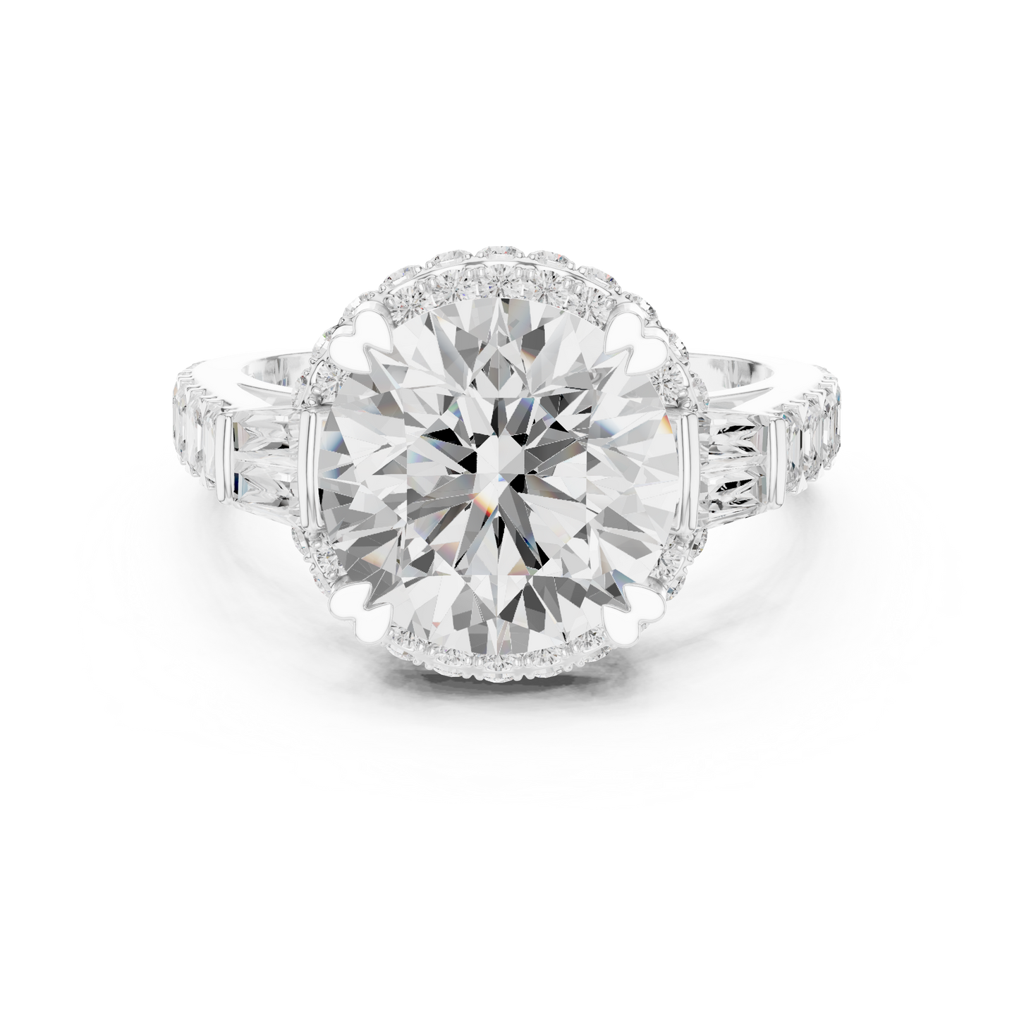 Mixed Shape Lab Grown Diamond Halo Ring
