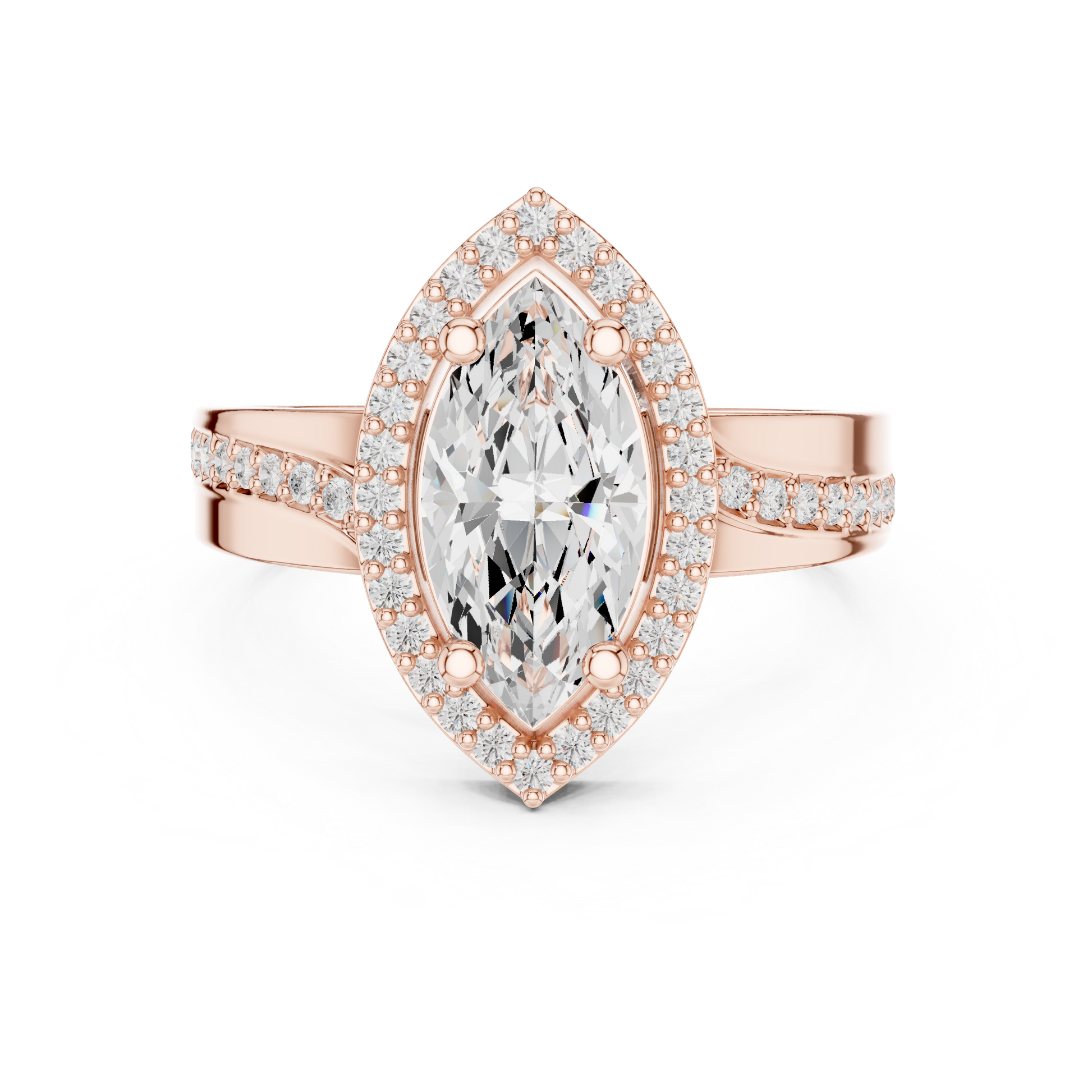 Mixed Shape Lab Grown Diamond Halo Ring