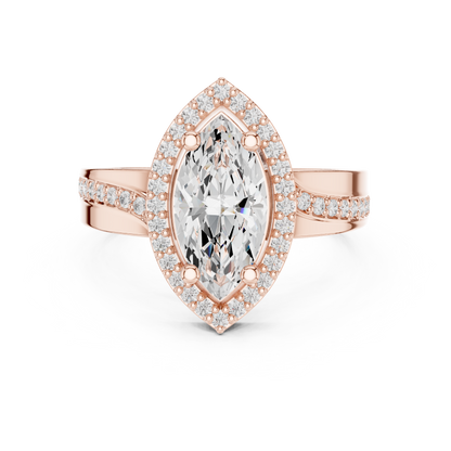Mixed Shape Lab Grown Diamond Halo Ring