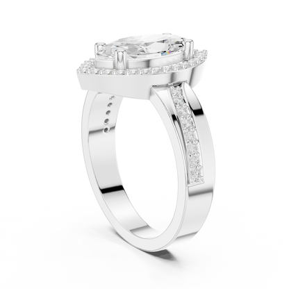 Mixed Shape Lab Grown Diamond Halo Ring