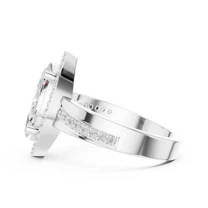 Mixed Shape Lab Grown Diamond Halo Ring