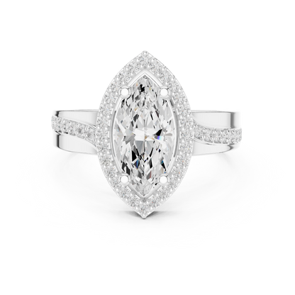 Mixed Shape Lab Grown Diamond Halo Ring