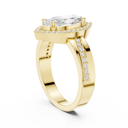 Mixed Shape Lab Grown Diamond Halo Ring