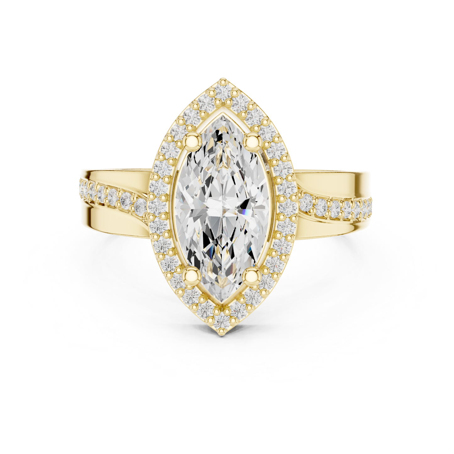 Mixed Shape Lab Grown Diamond Halo Ring