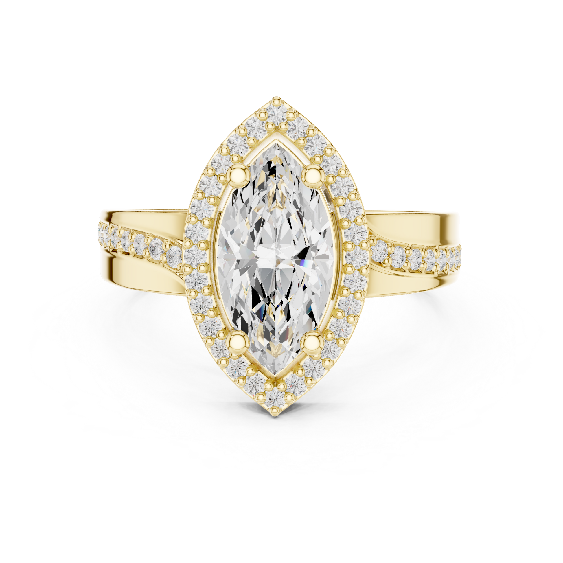 Mixed Shape Lab Grown Diamond Halo Ring