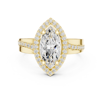 Mixed Shape Lab Grown Diamond Halo Ring