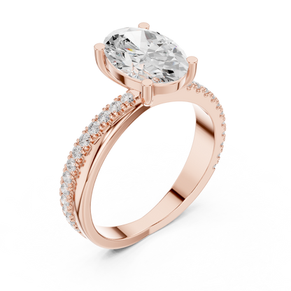 Mixed Shape Lab Grown Diamond Side Stone Ring