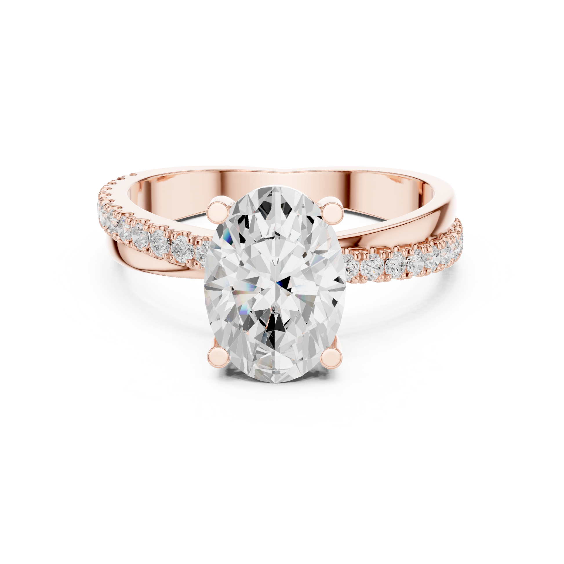 Mixed Shape Lab Grown Diamond Side Stone Ring