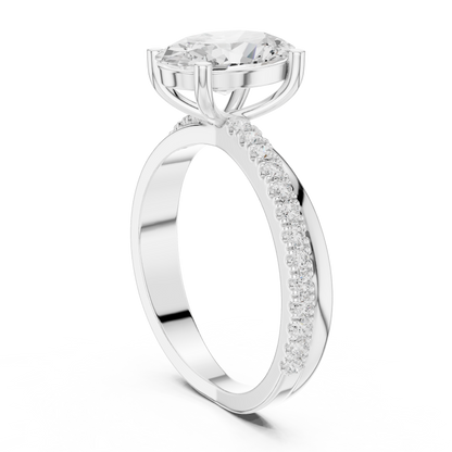 Mixed Shape Lab Grown Diamond Side Stone Ring