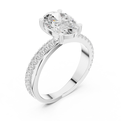 Mixed Shape Lab Grown Diamond Side Stone Ring