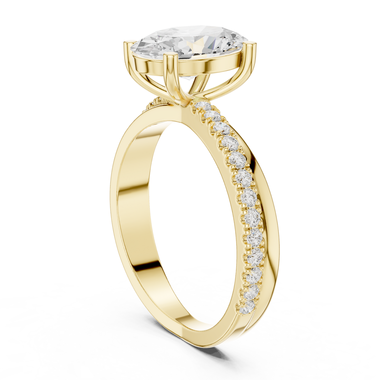 Mixed Shape Lab Grown Diamond Side Stone Ring