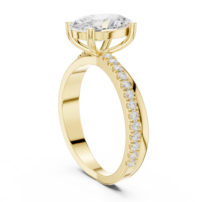 Mixed Shape Lab Grown Diamond Side Stone Ring