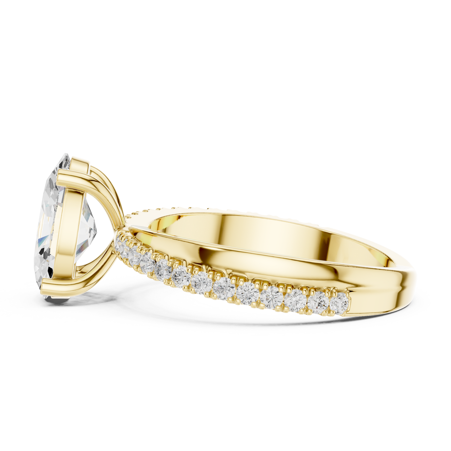 Mixed Shape Lab Grown Diamond Side Stone Ring
