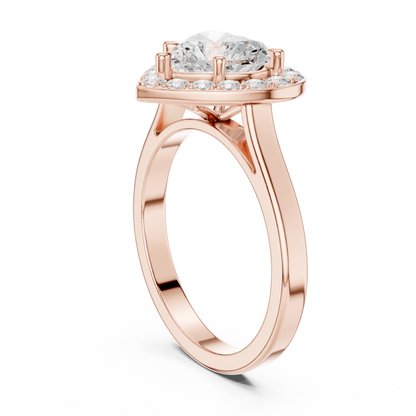 Mixed Shape Lab Grown Diamond Halo Ring