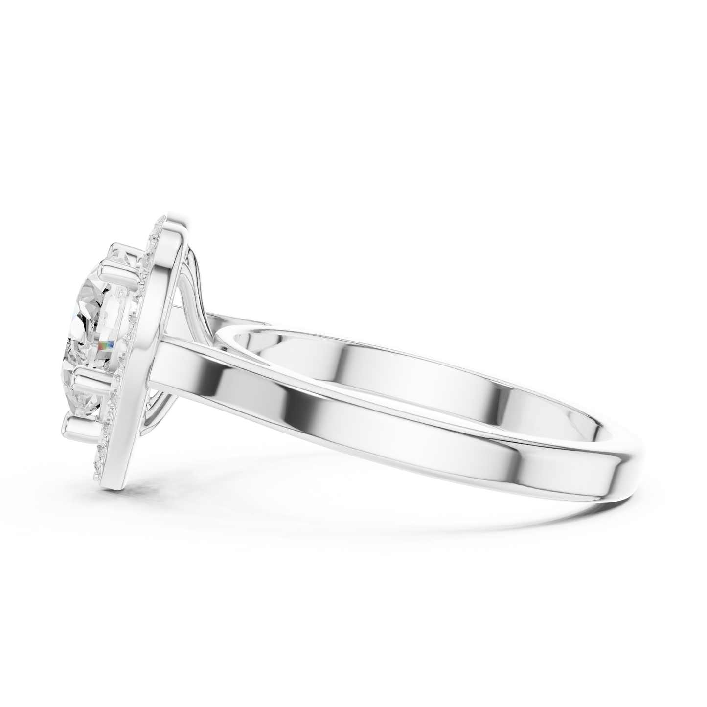 Mixed Shape Lab Grown Diamond Halo Ring
