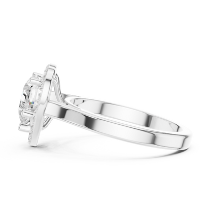 Mixed Shape Lab Grown Diamond Halo Ring