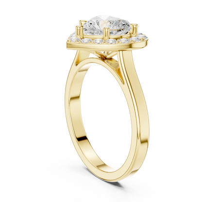 Mixed Shape Lab Grown Diamond Halo Ring