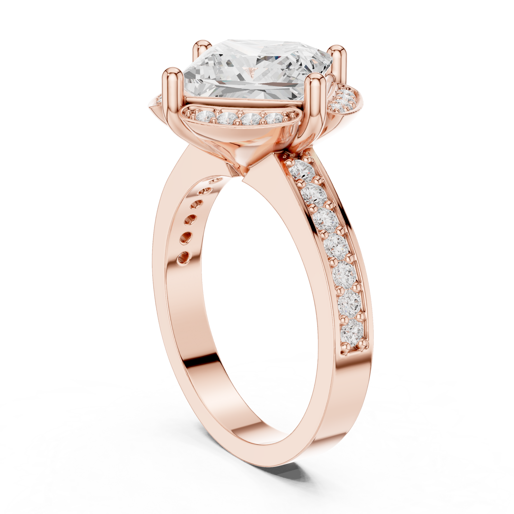 Mixed Shape Lab Grown Diamond Halo Ring