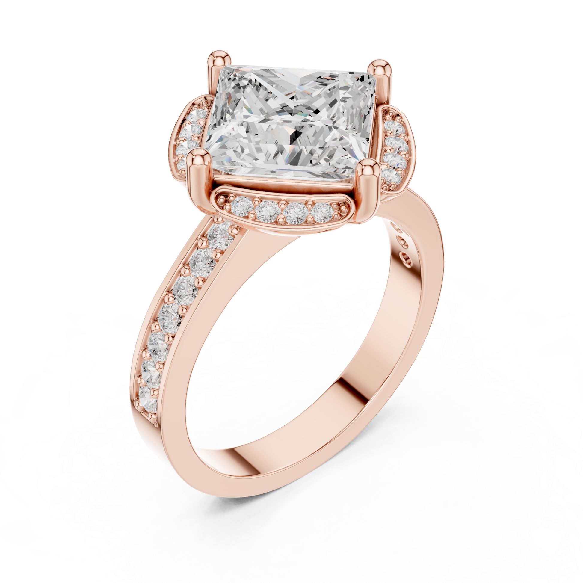 Mixed Shape Lab Grown Diamond Halo Ring