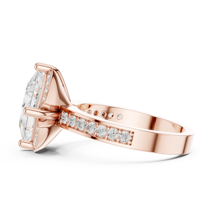 Mixed Shape Lab Grown Diamond Halo Ring
