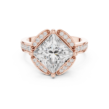 Mixed Shape Lab Grown Diamond Halo Ring