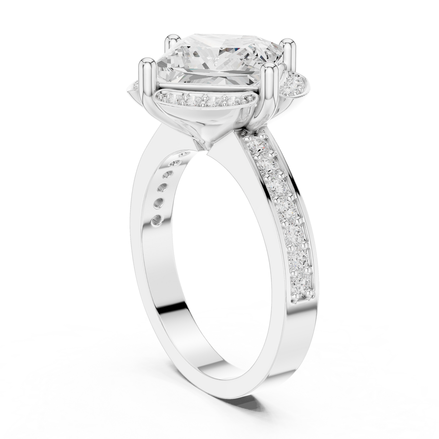 Mixed Shape Lab Grown Diamond Halo Ring