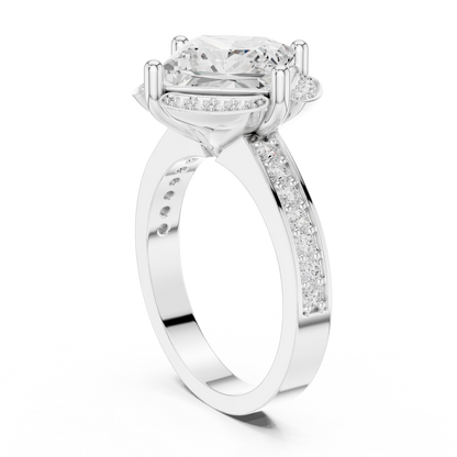 Mixed Shape Lab Grown Diamond Halo Ring
