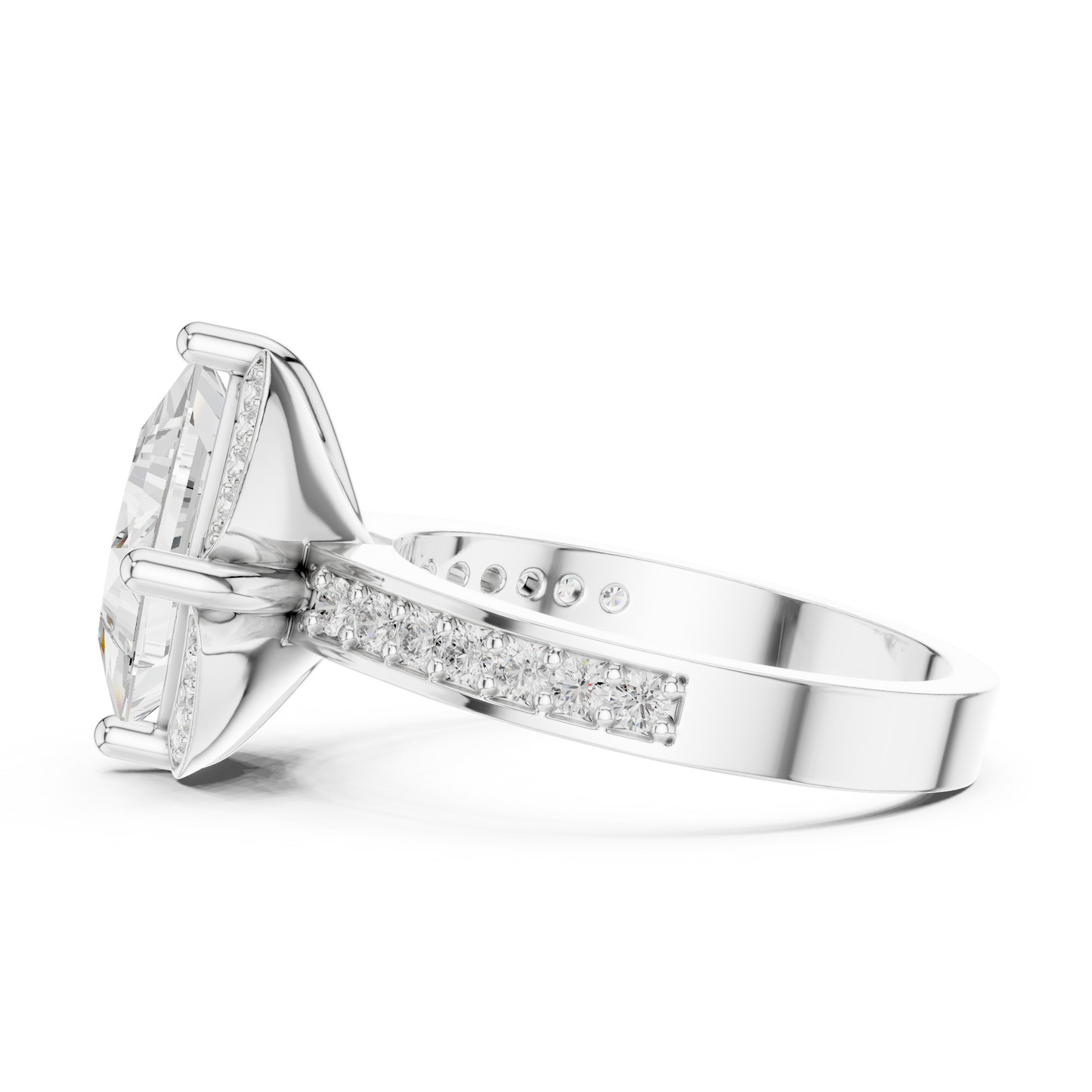 Mixed Shape Lab Grown Diamond Halo Ring
