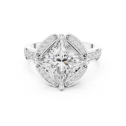 Mixed Shape Lab Grown Diamond Halo Ring