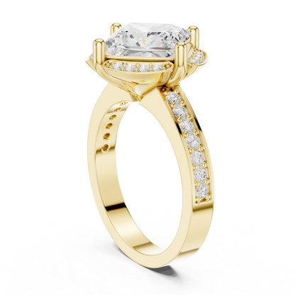Mixed Shape Lab Grown Diamond Halo Ring