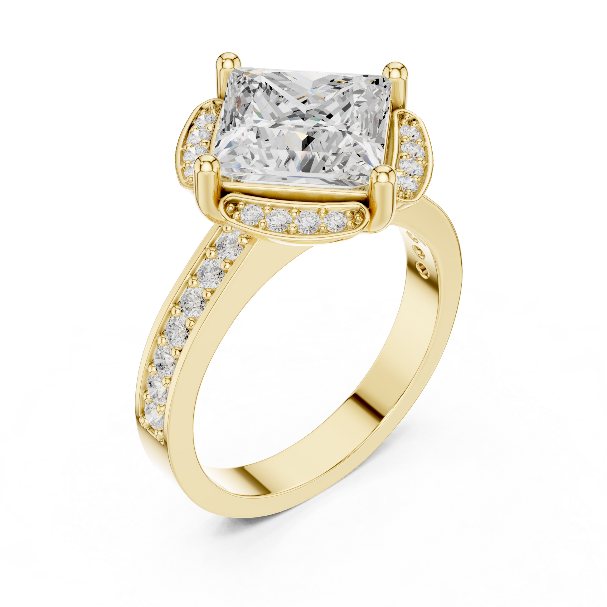 Mixed Shape Lab Grown Diamond Halo Ring