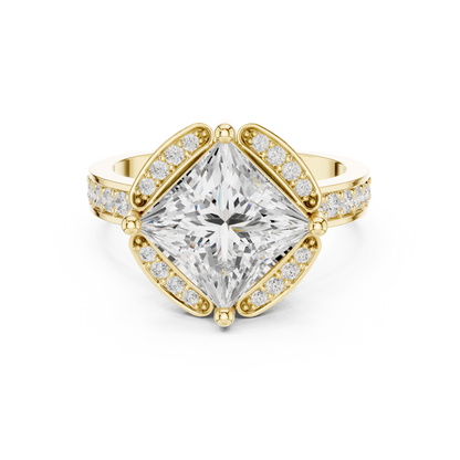 Mixed Shape Lab Grown Diamond Halo Ring