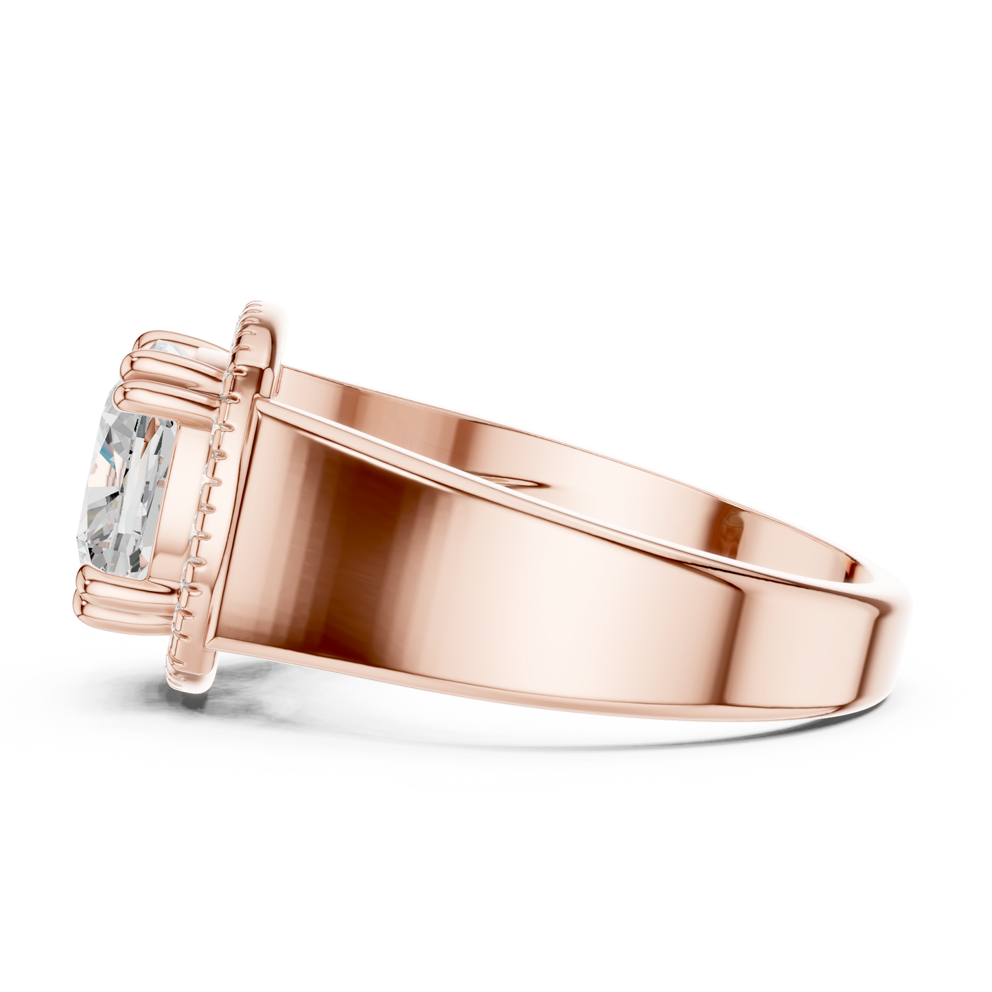 Round Halo Lab Grown Diamond Ring