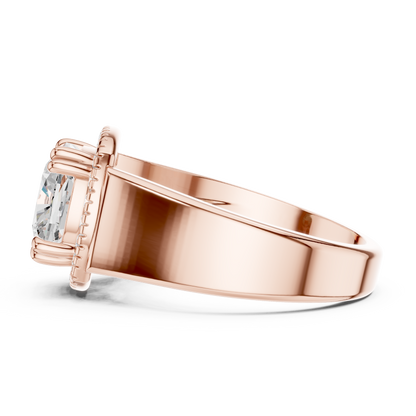 Round Halo Lab Grown Diamond Ring