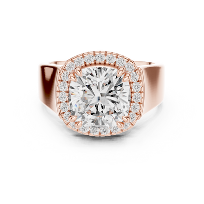 Round Halo Lab Grown Diamond Ring