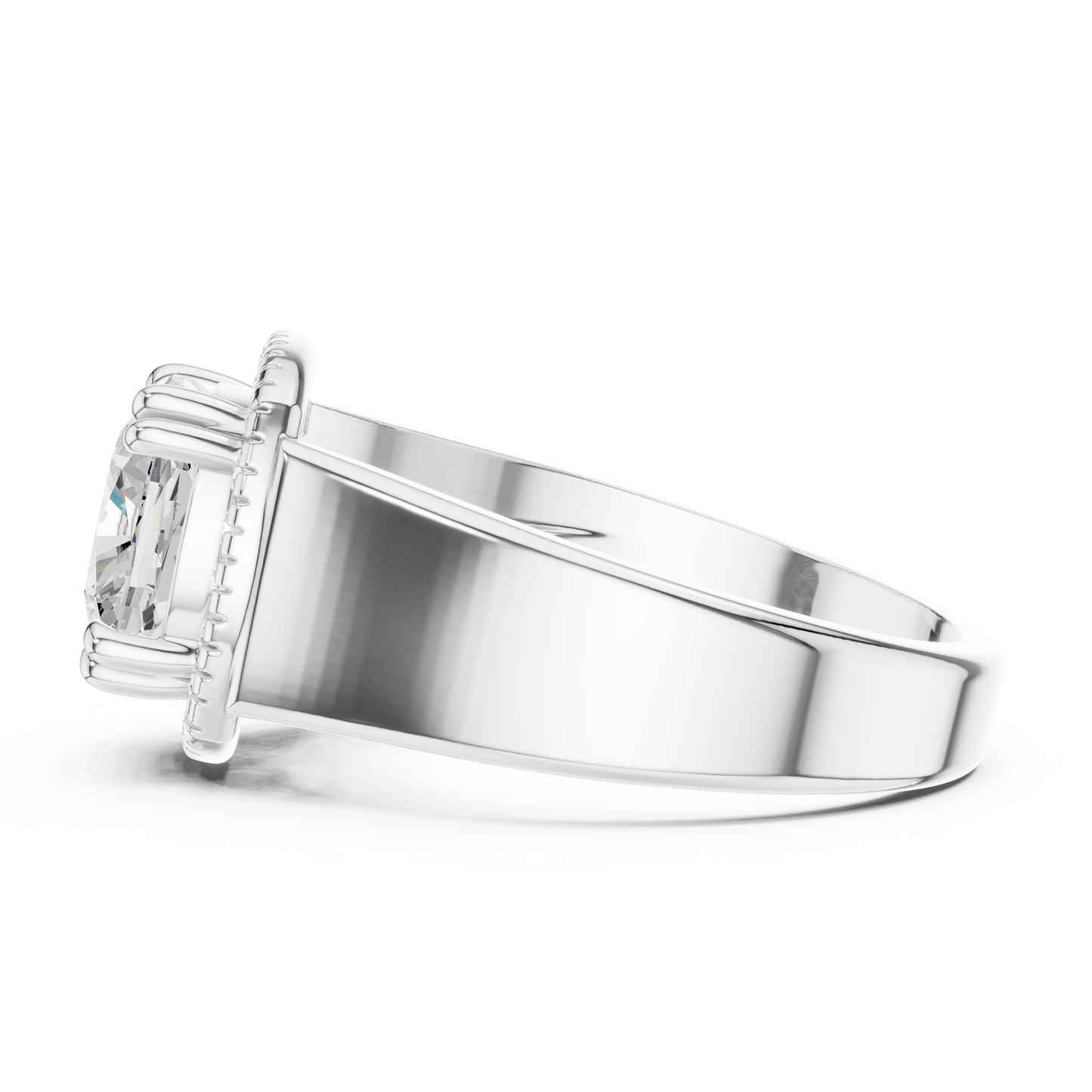 Round Halo Lab Grown Diamond Ring