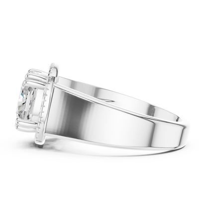 Round Halo Lab Grown Diamond Ring