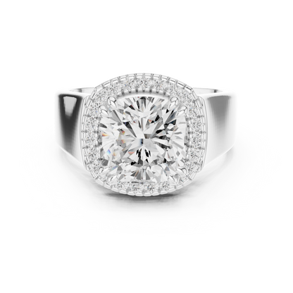Round Halo Lab Grown Diamond Ring