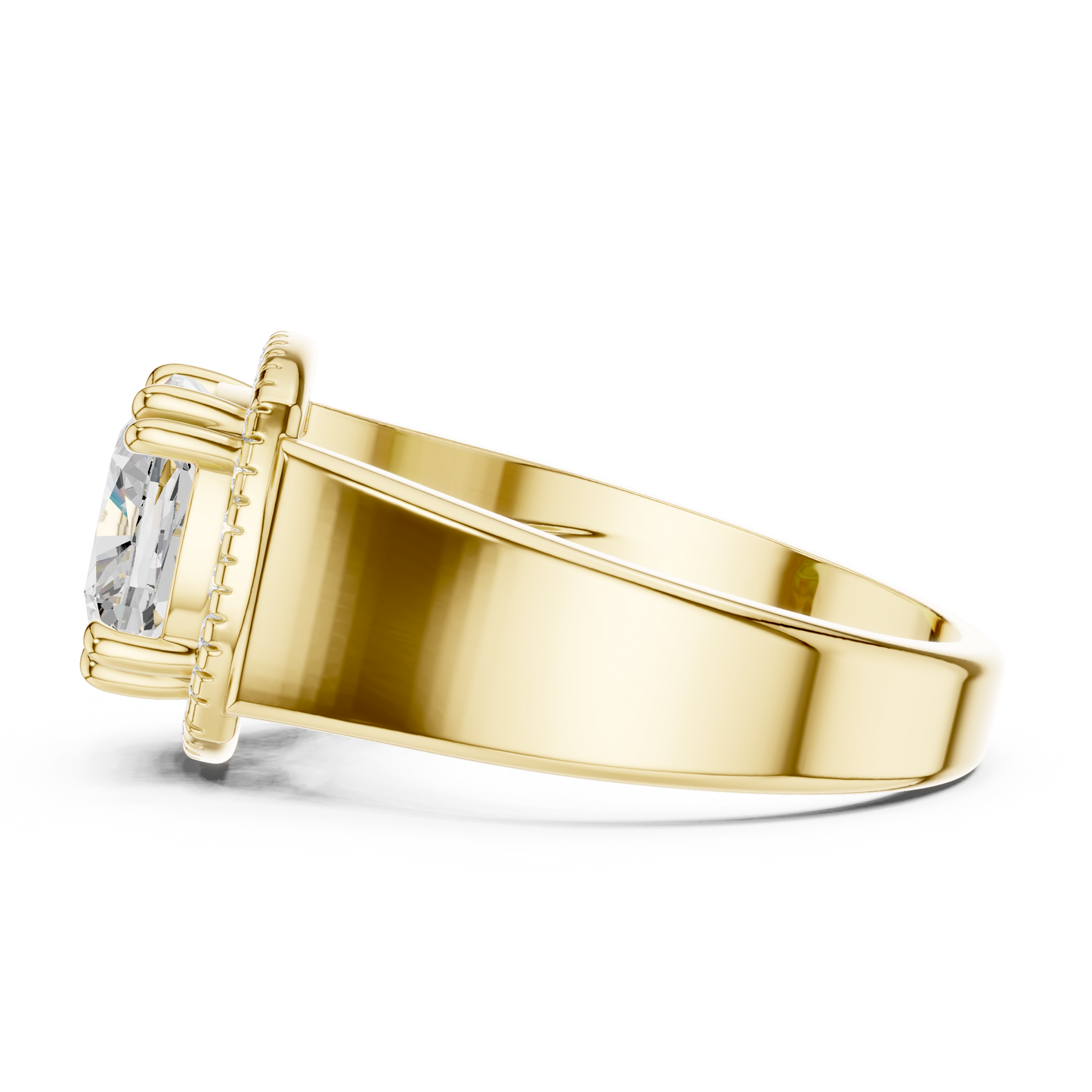 Round Halo Lab Grown Diamond Ring